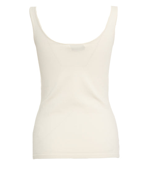 Canotta in cotone e seta