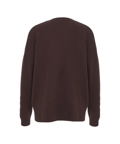 Maglione in lana con scollo a V