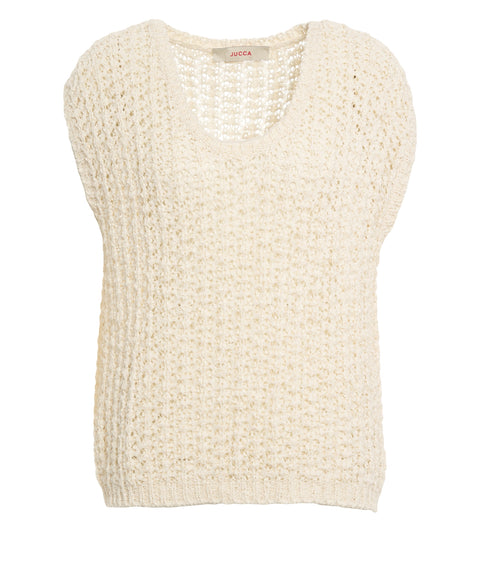 Openwork knit top