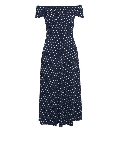 Abito maxi a pois