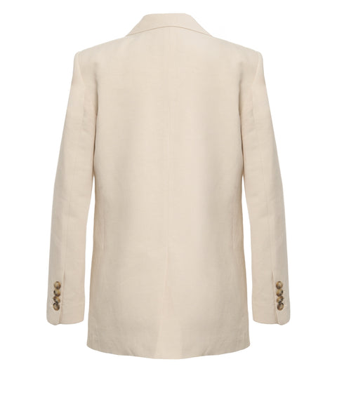 Doppelreiher Blazer aus Leinengemisch