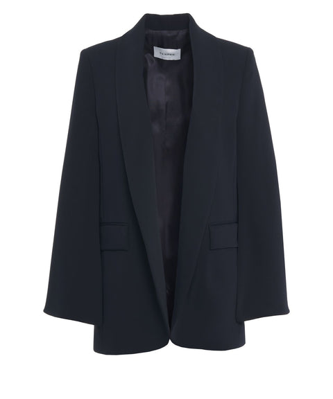 Blazer con collo a scialle