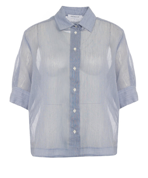 Blusa in cotone e seta