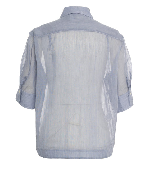 Blusa in cotone e seta