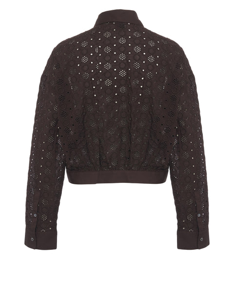 Blusa con ricamo sangallo