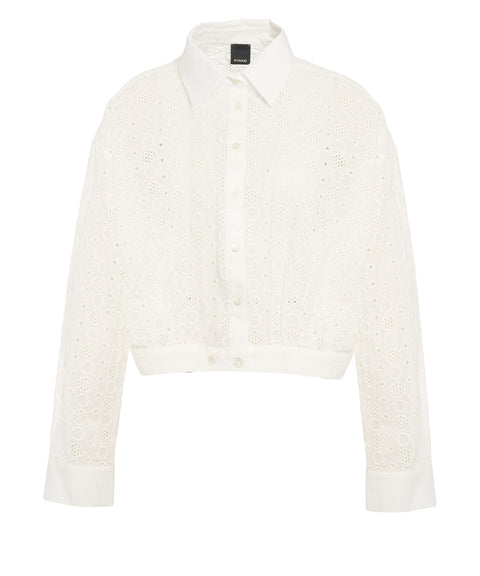 Blusa con ricamo sangallo