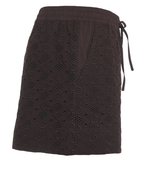 Shorts mit Lochstickerei 'Liz'
