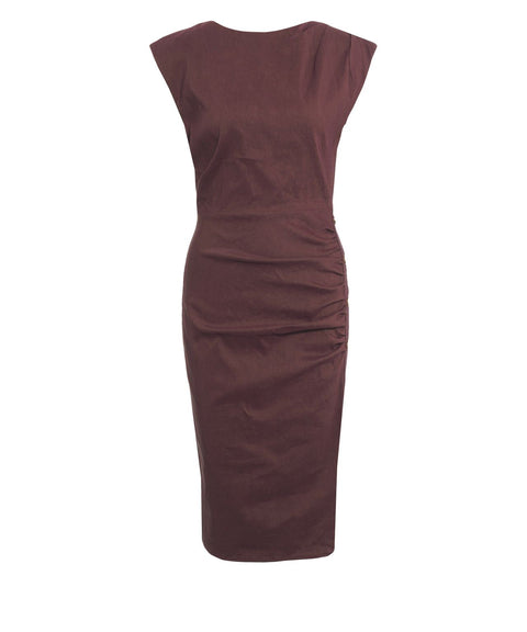 Midikleid aus Leinengemisch 'Alissa'