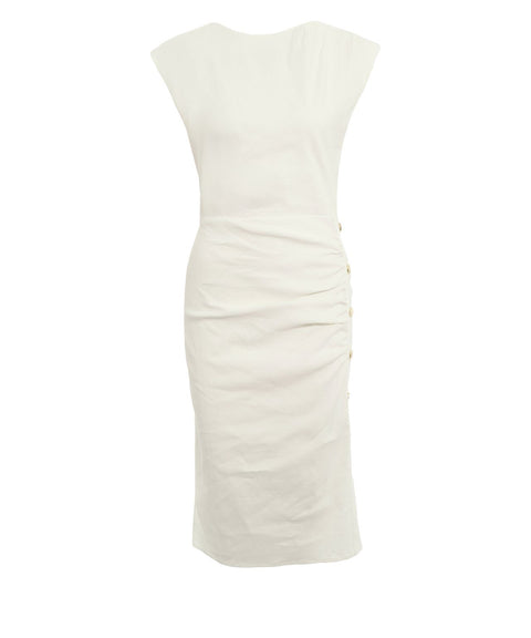 Abito midi in misto lino 'Alissa'