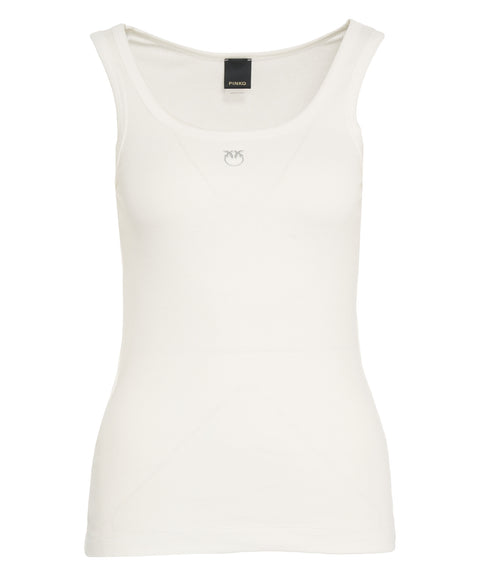 Tank top with logo detail
