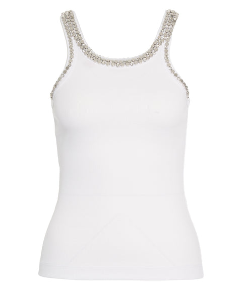 Tank top with appliques
