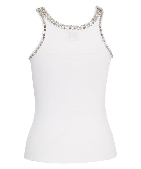Tank top with appliques