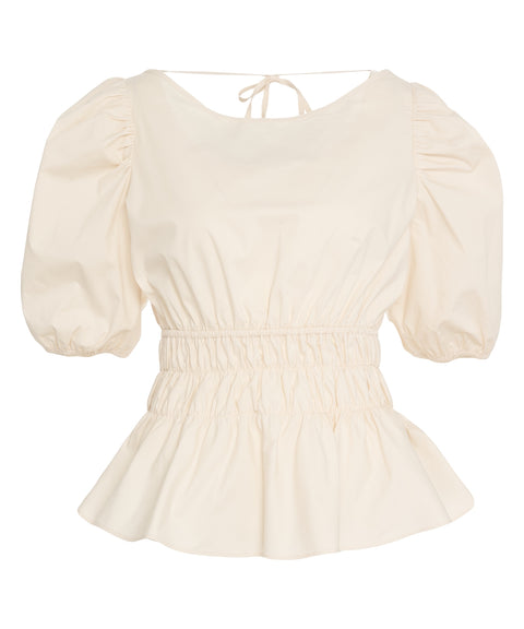 Blusa con maniche a sbuffo