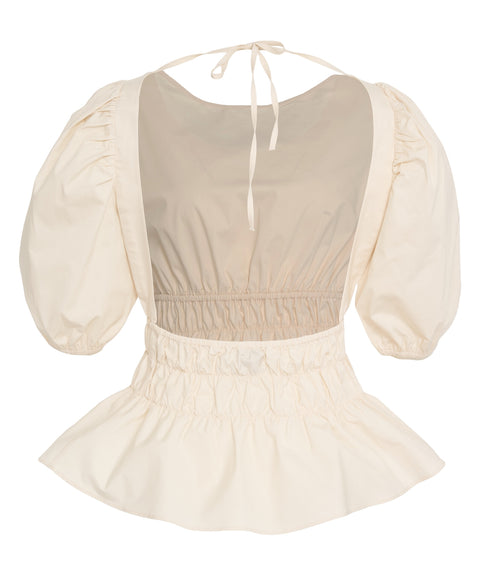 Blusa con maniche a sbuffo