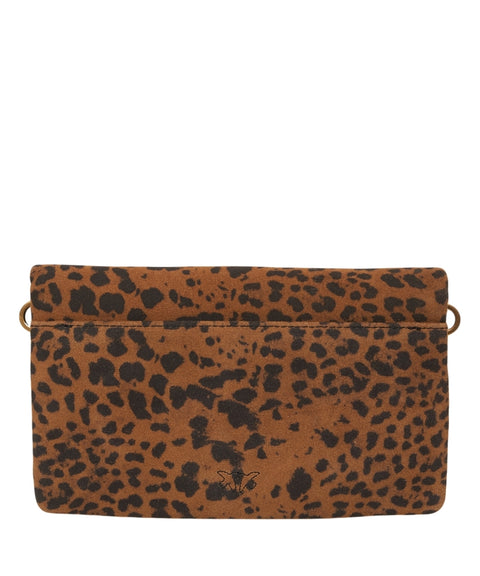Borsa a tracolla con stampa animalier