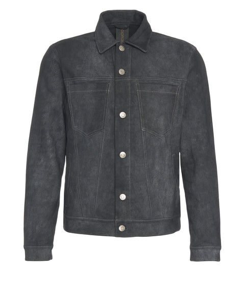 Overshirt in pelle