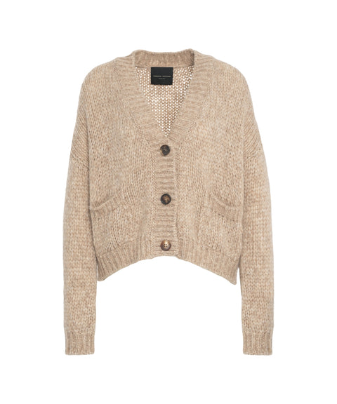 Cardigan in maglia con scollo a V