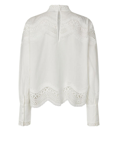 Blusa con dettagli in pizzo 'Tria'