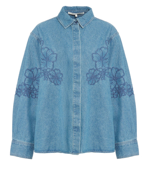 Blusa in denim 'Cornelia'