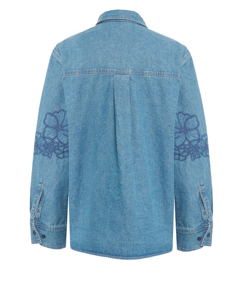 Blusa in denim 'Cornelia'