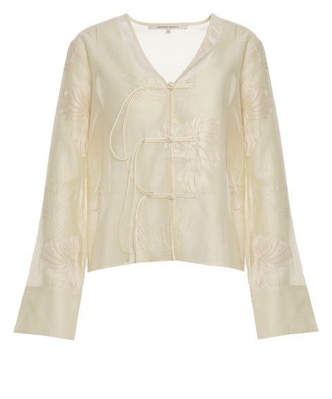 Blusa con ricamo floreale 'Vira'