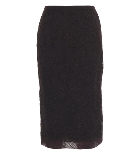 Midi skirt with floral embroidery 'Daysee'