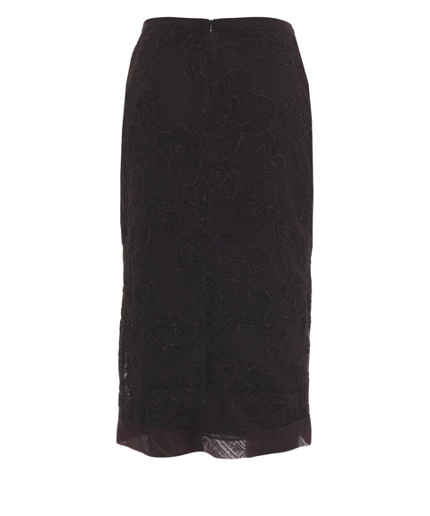Midi skirt with floral embroidery 'Daysee'