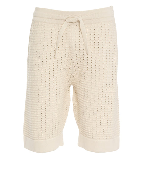 Bermuda in maglia traforata