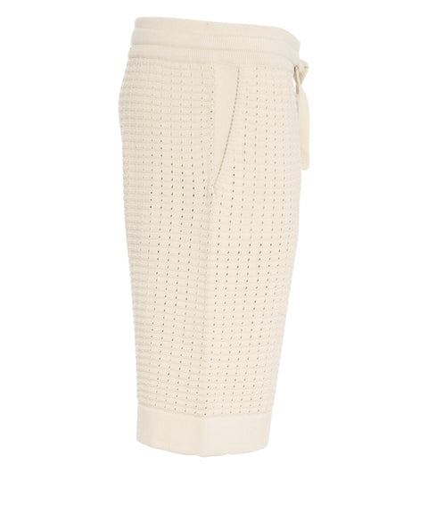 Bermuda in maglia traforata