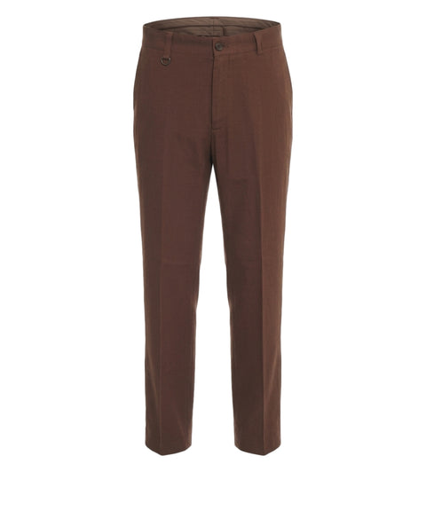 Pantaloni chino in misto lino