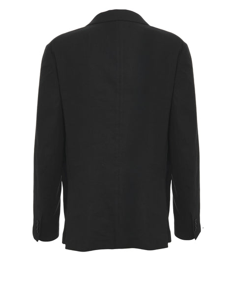 Einreiher Blazer aus Leinengemisch