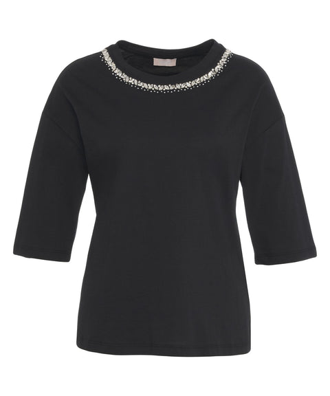 T-shirt con strass