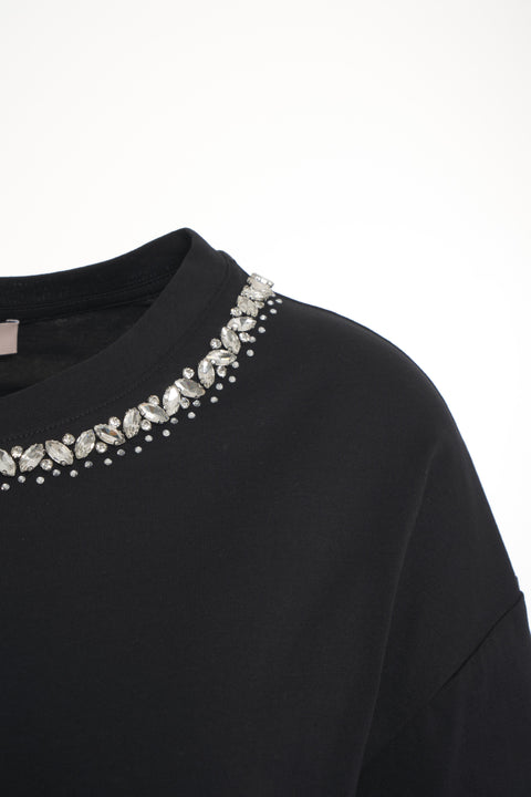 T-shirt con strass