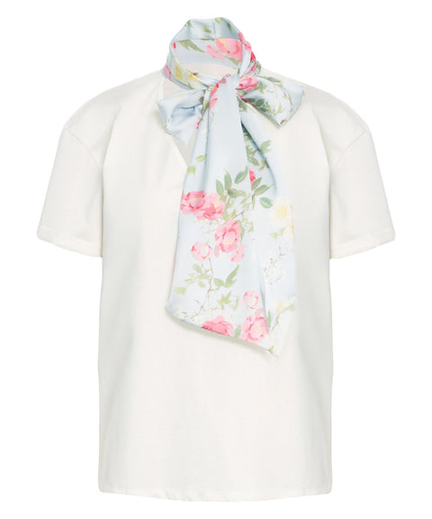 T-Shirt mit Schalkragen