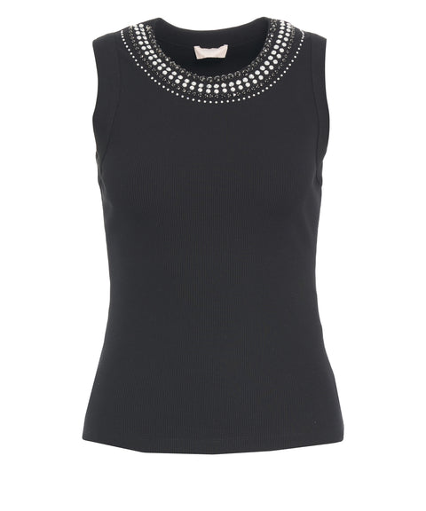 Top mit Applikationen