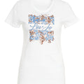 T-Shirt mit Print und Strass