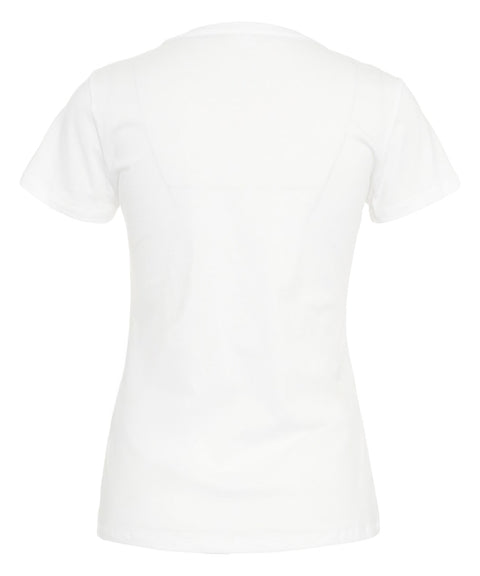 T-shirt with print and rhinestones