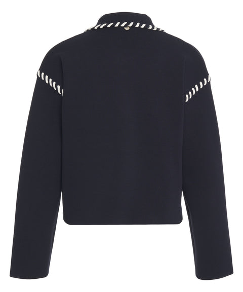 Giacca con impunture decorative