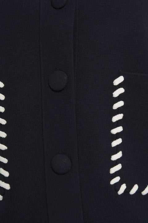 Giacca con impunture decorative