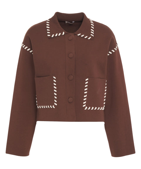 Jacke mit Ziernähten