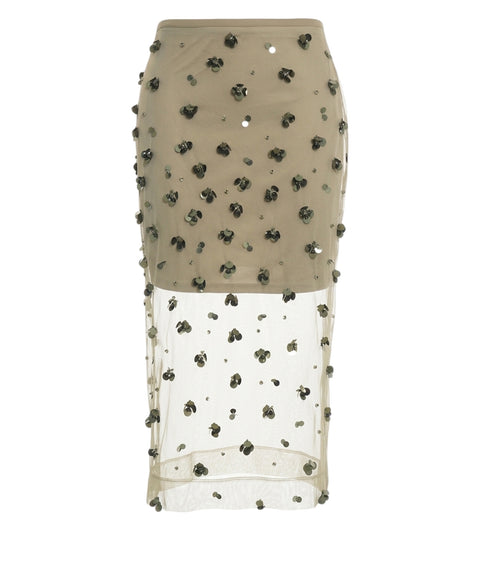 Tüll Midirock mit Pailletten