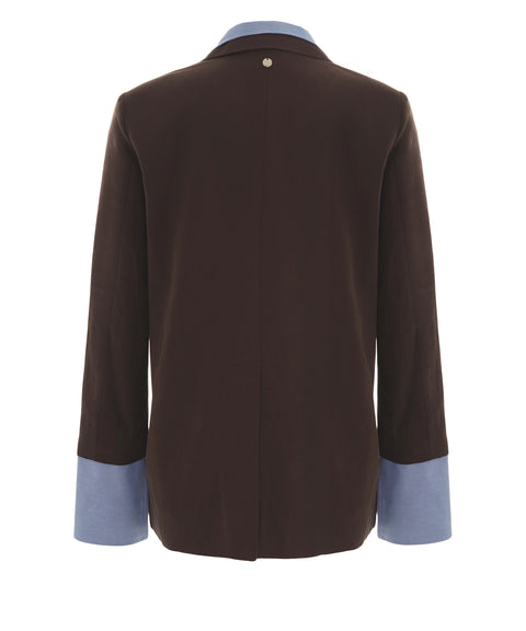 Blazer with scarf detail