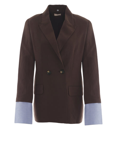 Blazer with scarf detail