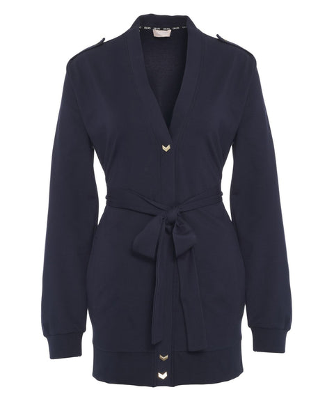 Cardigan con cintura in vita