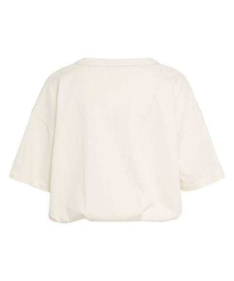 T-shirt con ricamo logo