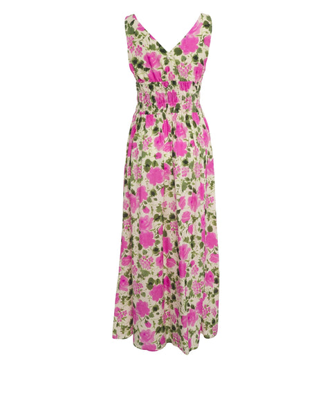 Abito maxi con motivo floreale