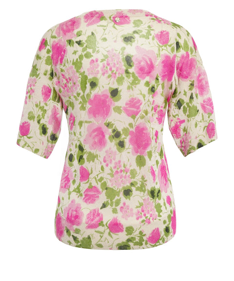 Sweater with floral pattern