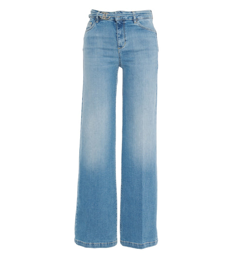 Jeans con cintura in vita