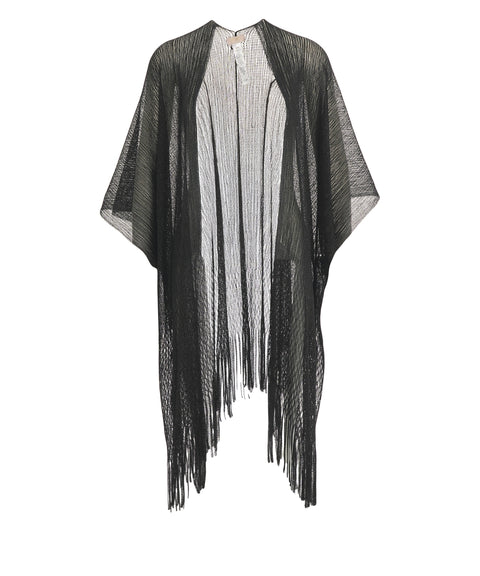 Poncho con frange