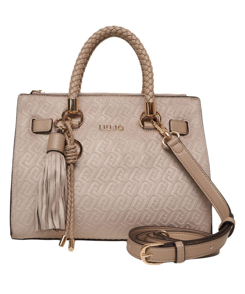 Handbag with logo details